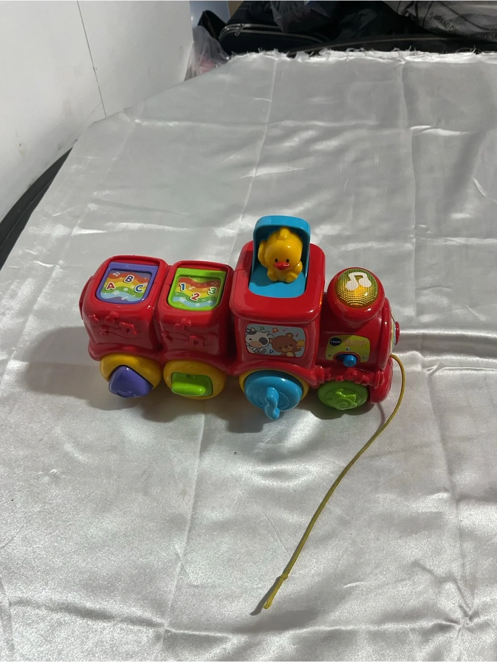 Red Interactive Pull-Along Train Toy for Kids